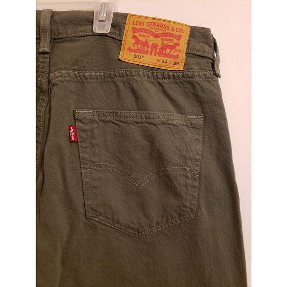 olive green 501 levis